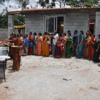 Devotees Partaking Prasadam on 15Aug2012(1)